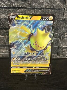 Pokemon Regieleki V Full Art Holo SWSH280 Black Star Promo JUMBO Card M/NM